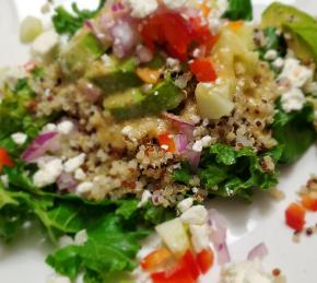 Kale, Quinoa, and Avocado Salad with Lemon Dijon Vinaigrette Photo