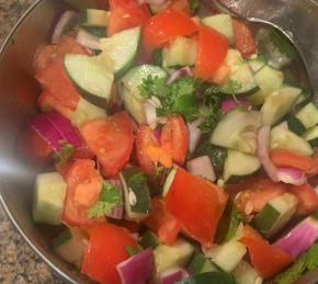 Cucumber, Tomato, and Red Onion Salad Photo