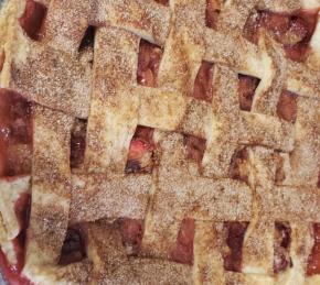 Summer Strawberry Rhubarb Pie Photo