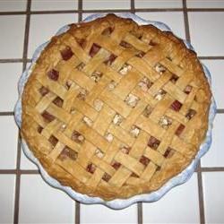 Evie's Rhubarb Pie with Oatmeal Crumble Photo