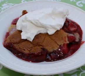 Rhubarb and Strawberry Cobbler Photo