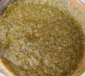 Roasted Tomatillo and Garlic Salsa Photo