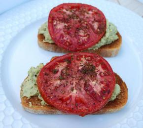 Roasted Tomato Hummus Toast Photo