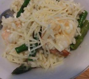 Garlic Shrimp and Asparagus Risotto Photo