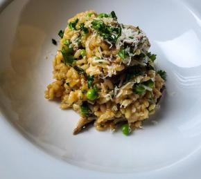 Mushroom and Pea Risotto Photo