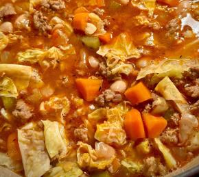 Hungarian Cabbage, Sausage, and Bean Soup Photo