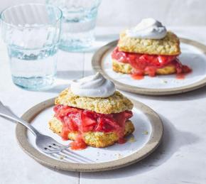 Strawberry and Rhubarb Shortcakes Photo