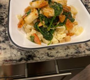 My Special Shrimp Scampi Florentine Photo