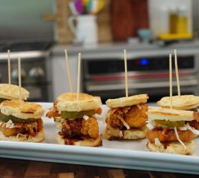 Mini Hot Chicken and Waffle Sliders Photo