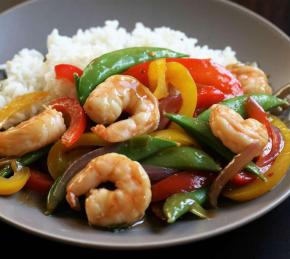 Shrimp and Pepper Stir-Fry Photo