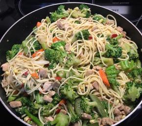 Stir Fried Pasta with Veggies Photo