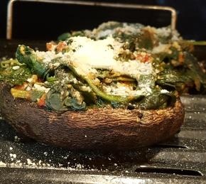 Spinach Stuffed Portobello Mushrooms with Avocado Photo