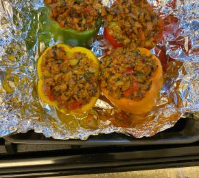 Stuffed Peppers with Turkey and Vegetables Photo