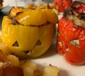 Stuffed Jack-O'-Lantern Bell Peppers Photo