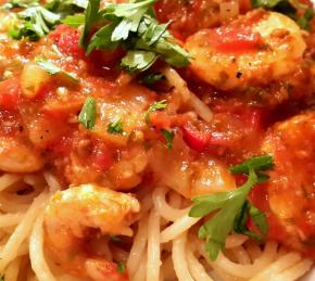 Shrimp Spaghetti with Tomato Sauce Photo