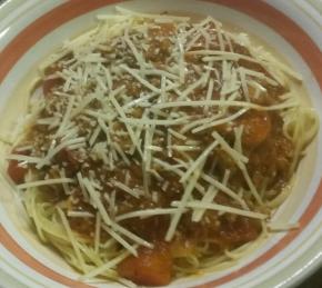 Camp David Spaghetti with Italian Sausage Photo