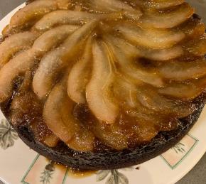 Upside Down Pear Gingerbread Cake Photo