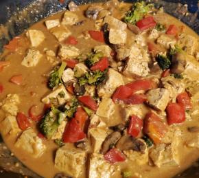 Tofu and Veggies in Peanut Sauce Photo