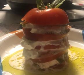 Stacked Tomato and Burrata Salad Photo