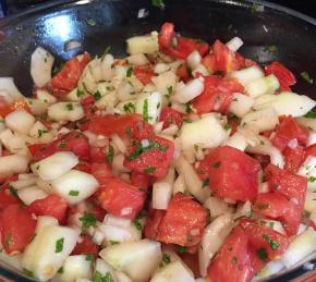 Tomato, Cucumber and Red Onion Salad with Mint Photo