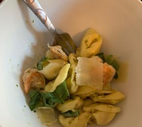 Garlic Shrimp with Three Cheese Tortellini Photo