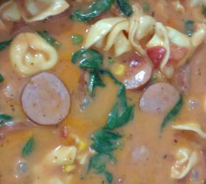 Smoked Sausage and Tortellini Soup Photo