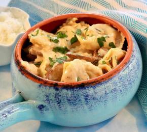 Mushroom Tortellini Alfredo Photo