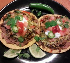 Crispy Oven Beef-and-Bean Tostadas Photo