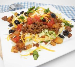 Ground Beef and Potato Tostadas Photo