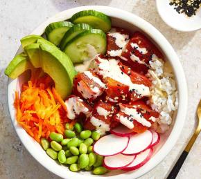 Watermelon “Tuna” Poke Bowl Photo