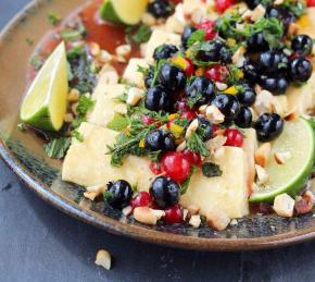 Grilled Halloumi with Herbed Berry Salsa Photo