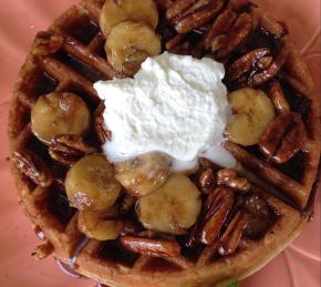 Bananas Foster Belgian Waffles Photo