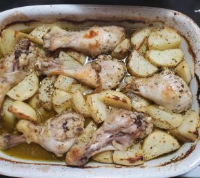 Greek Lemon Chicken and Potatoes Photo