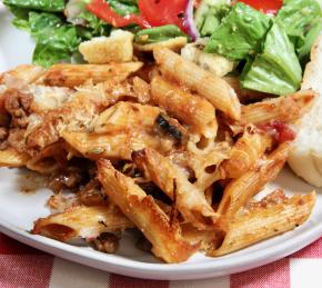 Three-Cheese Baked Ziti with Italian Sausage Photo