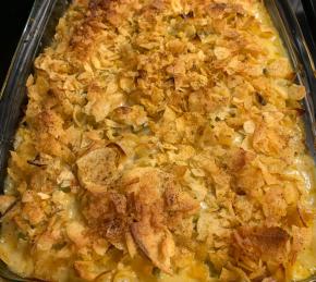 Tuna Noodle Casserole with Potato Chips Photo