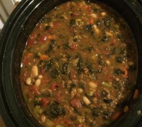 Vegetarian Pumpkin Spinach Chili Photo