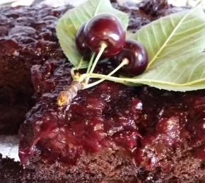 Chocolate Cherry Upside Down Cake Photo