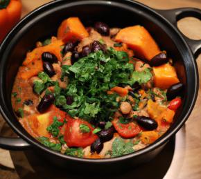 Vegan Black Bean and Sweet Potato Chili Photo