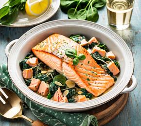 Savory Salmon and Spinach Casserole Photo